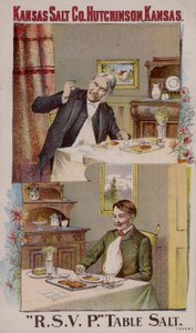 Carta commerciale americana pubblicizzante la Kansas Salt Company, Hutchinson, Kansas da American School